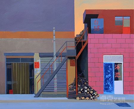 惠春艳《门面13》50x70cm布面丙烯