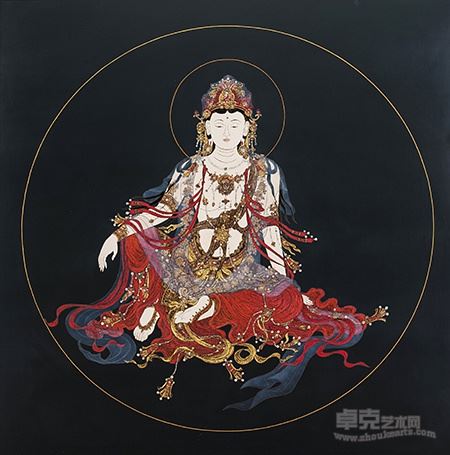 许蕾《水月观音》120×120cm