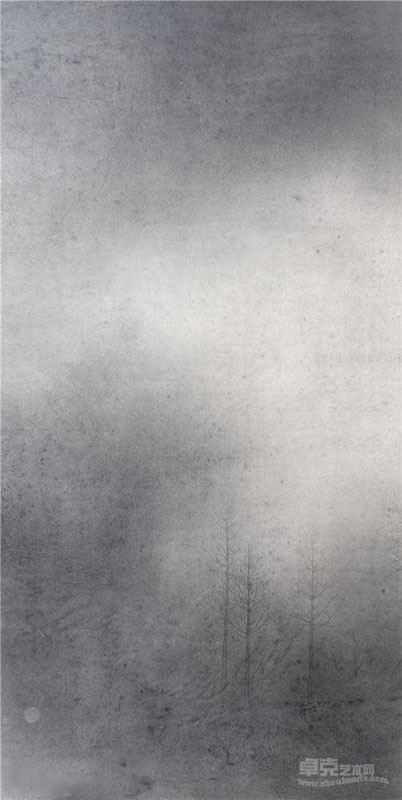 朱建忠 《山外003》  137x68.5cm 纸本水墨 2015