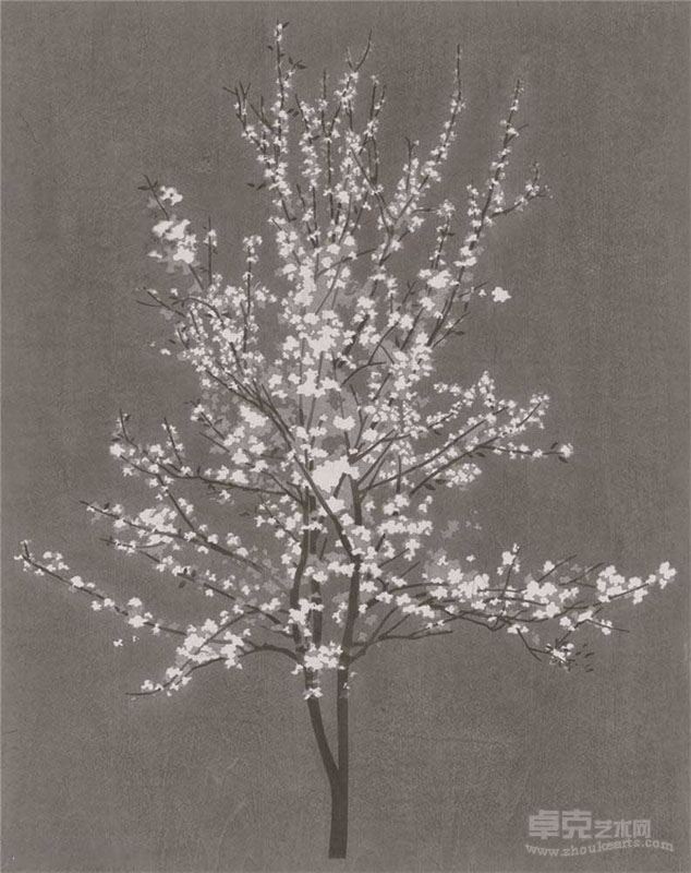 陈琦 《又见梨花》  108x85cm 水印版画  2014