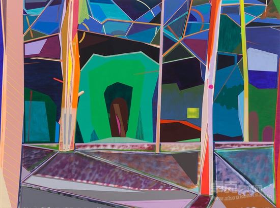 树林 Forest_2015_布面丙烯, 喷漆 acrylic and paint on canvas_300 x 400 cm