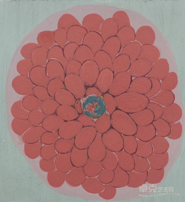 花_Flower_14x15cm_木板丙烯_acrylic on wood_2013
