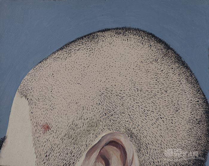 头上的包_Scalp pimple_12.2x15,4cm_木板丙烯_acrylic on wood_2013