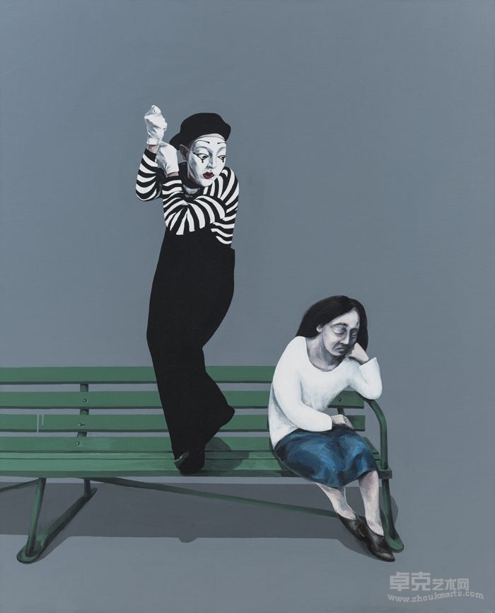 小丑-演员_Clown -Actresses_130x160cm_布面丙烯acrylic on canvas_2011