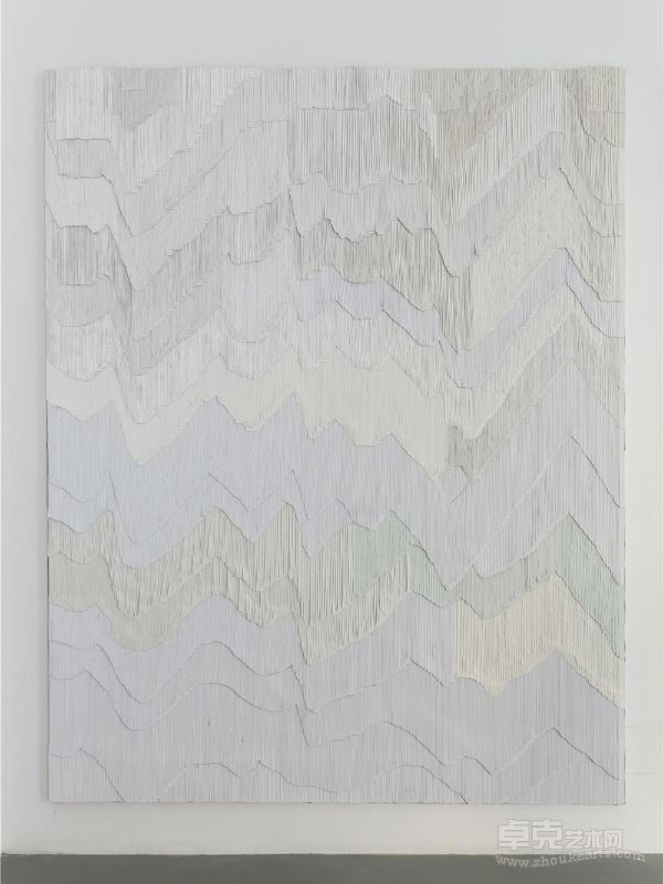 JO_Periaqueductal gray_2014_Mixedmedia, vintage projector screens, scissors, glu