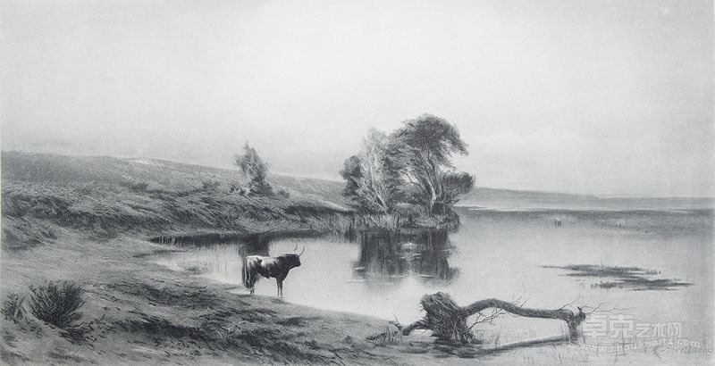 意大利名家石版画系列之一 31.5×16cm