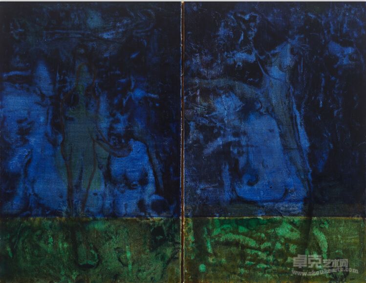 《蓝色1》 综合材料60x80cm 2014