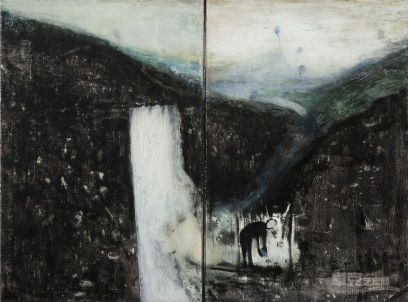 《漂浮的球》综合材料 60x80cm 2013
