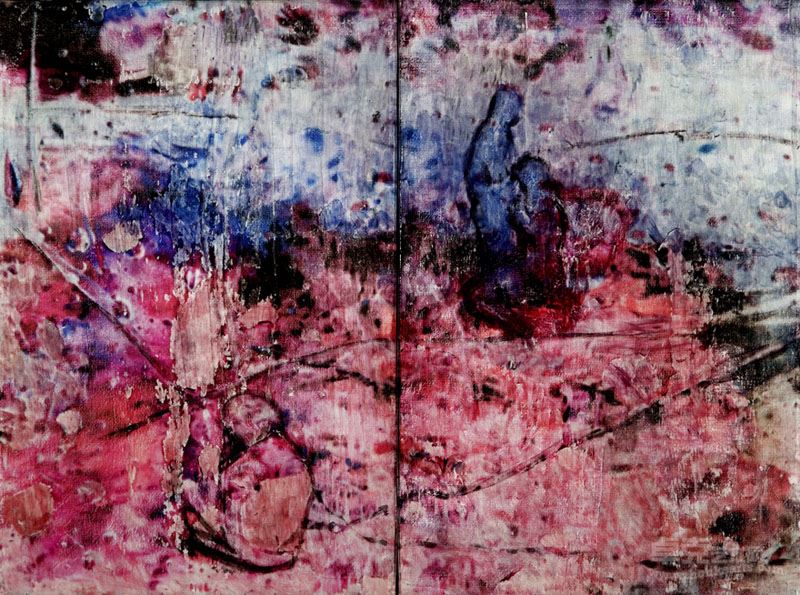 《粉色的诱惑》  综合材料 60x80cm 2013