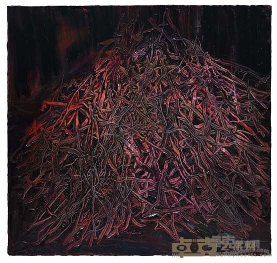 温度-布上油彩-180cm×190cm-2014年