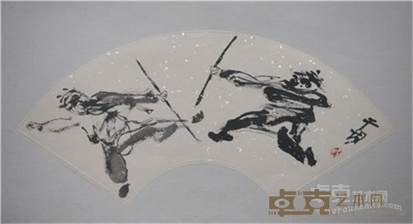《武剧之一》 聂干因 32x65cm 2015年