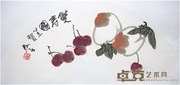 《双寿图》 陈立言 34x65cm 2015年