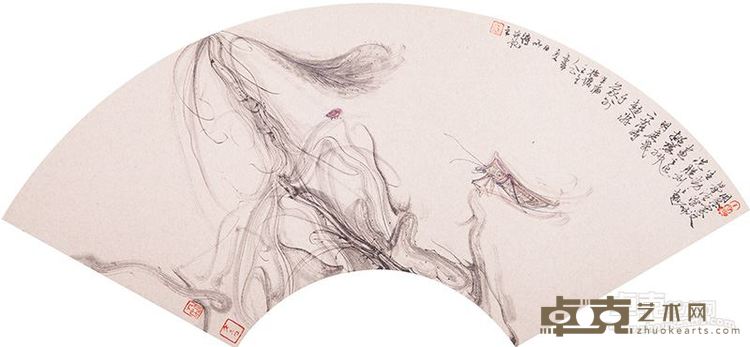梁雨、一川嫣屮、29×60cm、约1.6平尺、纸本设色、2015年