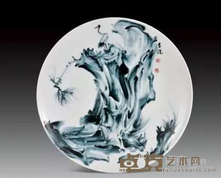 《听松图之一》 直径50cm