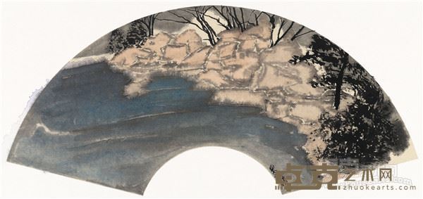 《湖景》 靳骥沣 33×65cm 紙本水墨 2015