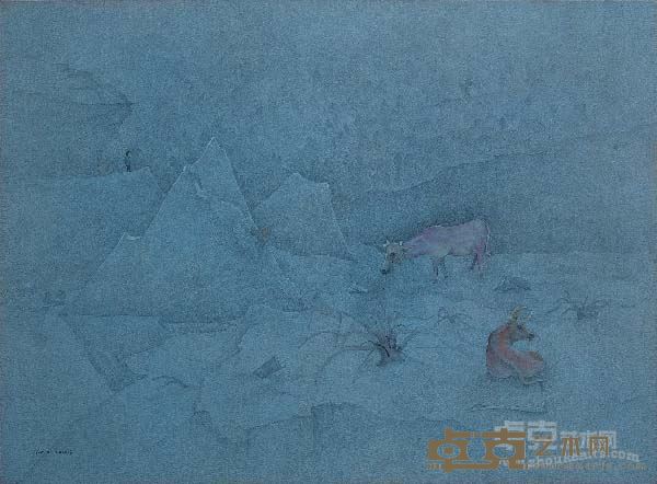 峡沟河的困兽 110x150cm 布面综合材料 2010