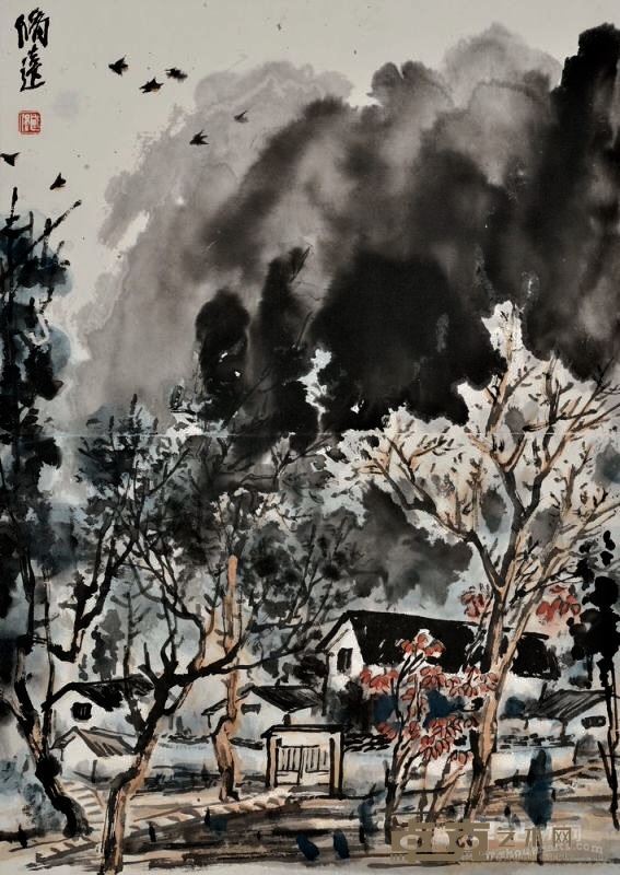 陆国强 泾县写生之一 水墨纸本 64×45cm 2015年