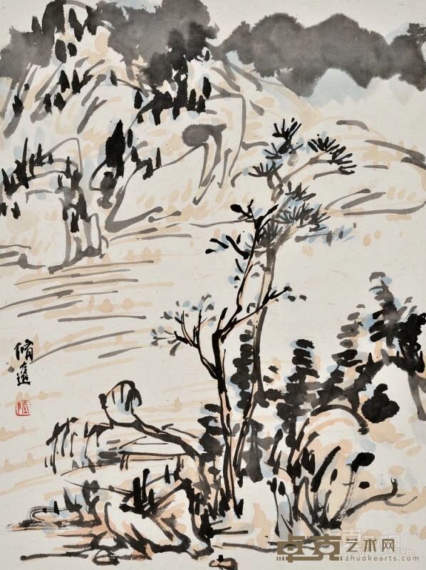 陆国强 尊古法制 水墨纸本 46×34cm 2014年