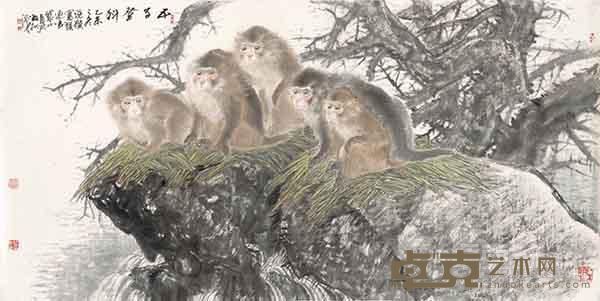 五子登科 136x68cm