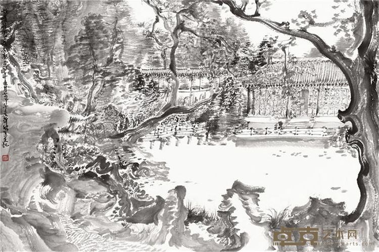 周京新《怡园写生系列之一》  58 ×86 cm 2014年