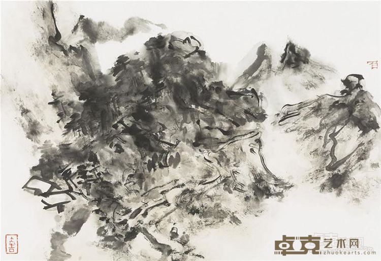 一白 《山水系列之二十一》  34 ×49 cm 2015年