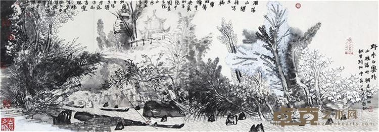 姚鸣京《雁荡山课徒写生稿》  46 ×126 cm 2004年