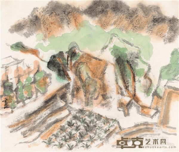 刘文洁《山水册系列之五》  49×58cm 2012年