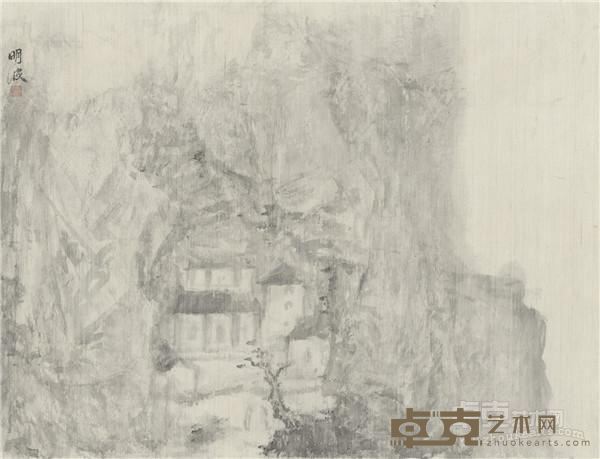 刘明波 《雁荡山观音洞写生》 44.5cm×58cm 2015年