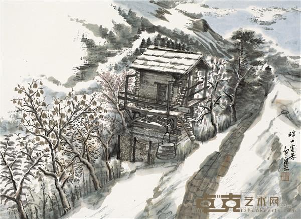 何加林《瑞士雪景》  50×66cm 2014年