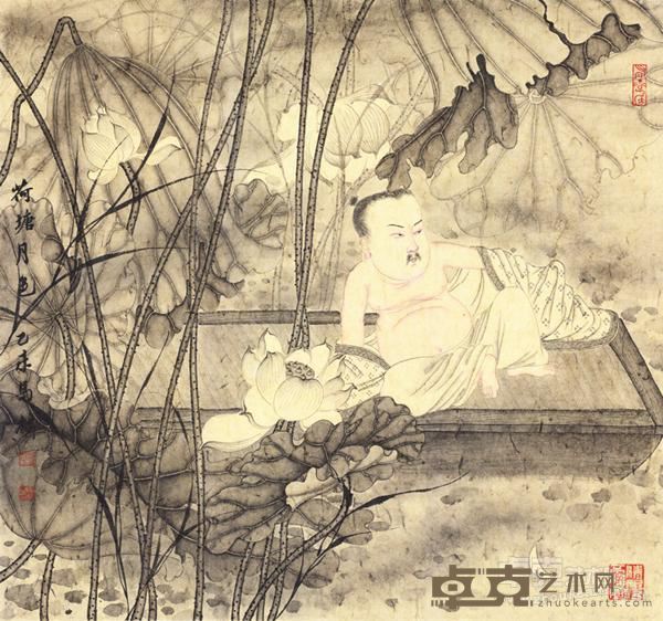 《荷塘月色》 马麟 51x53.5cm