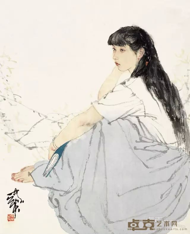 何家英 远方 54.6cm×44.6cm 2009年 纸本