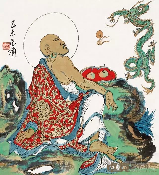 范扬 罗汉、龙 35cm×32cm 2015年 纸本