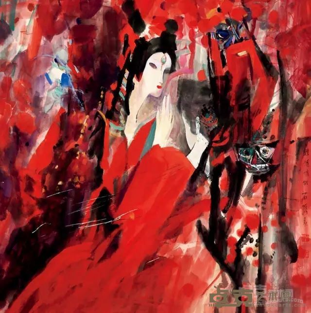 石齐 钟馗嫁妹 124cm×124cm  2015年 纸本