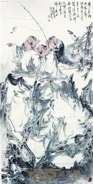 钟鸣 《大欢喜·春风淡荡看不足》 136x68cm 2012年