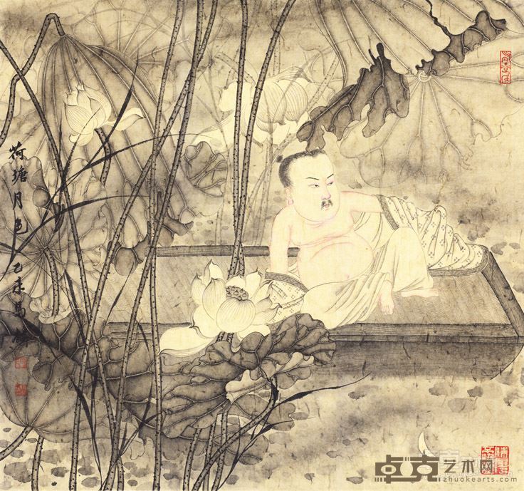 《荷塘月色》 马麟 51x53.5cm