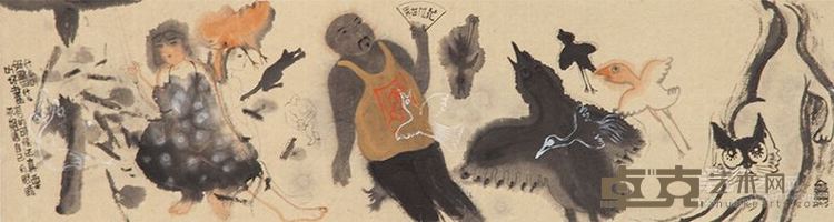 花花世界系列,魏全儒,20×77cm,纸本设色,2015