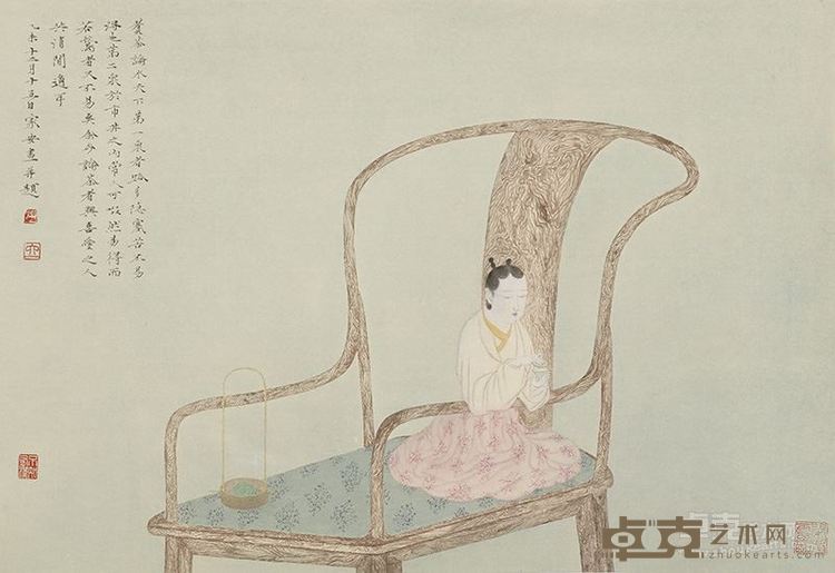 把玩—文房集艷系列四,邓家安,34.5×50cm,纸本设色,2015
