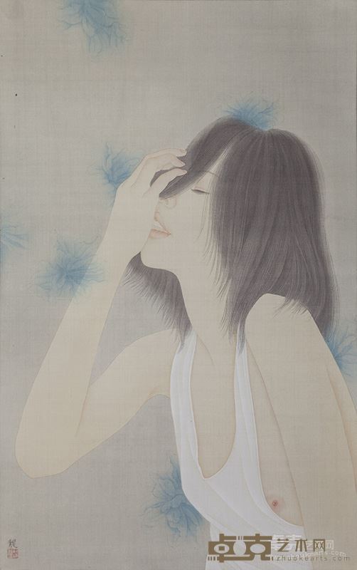 清香入梦,范海龙,63×39cm,绢本设色,2015