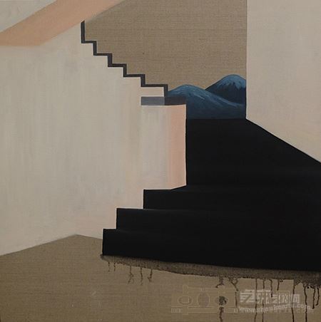 《局》，何文君，80x80cm，布面油画，2015