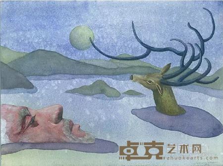 《渡系列2》，何文君，38x29cm，水彩、拼贴，2015