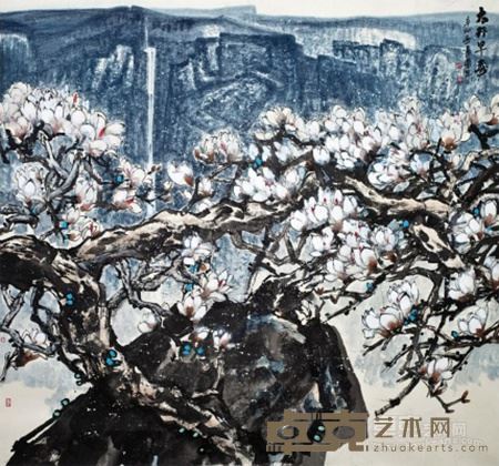 《太行早春》，徐晋平，190x176cm，纸本设色，2011
