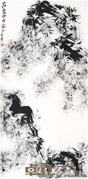 李庚《大印象在高山》68x136cm