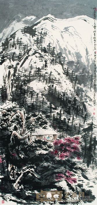 昨夜忽飞三尺雪 2011年 250×120cm</p>