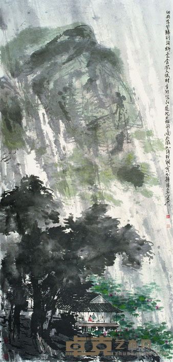 细雨浮花归别涧 2011年 250×120cm