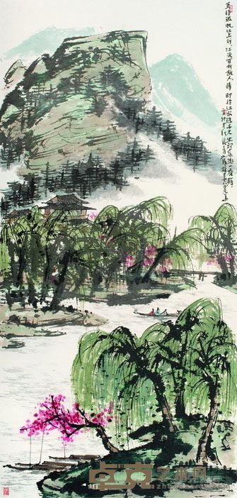 莫怪孤帆江上行 2011年 250×120cm