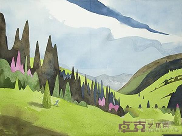 《往下坡路跑是件很爽的事》 羊芳涛 56x76cm 2015年