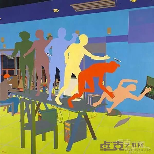 《盲目》 缪晓春 100x100cm 2014年