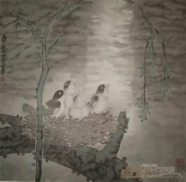 吴东奋水墨工笔花鸟画展作品6
