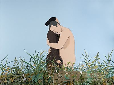 哑巴的爱情 亚麻布、丙烯 2014 180 × 240 cm
