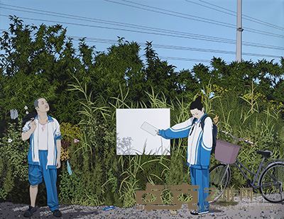 不羁的青春 亚麻布、丙烯 2015 180 × 240 cm